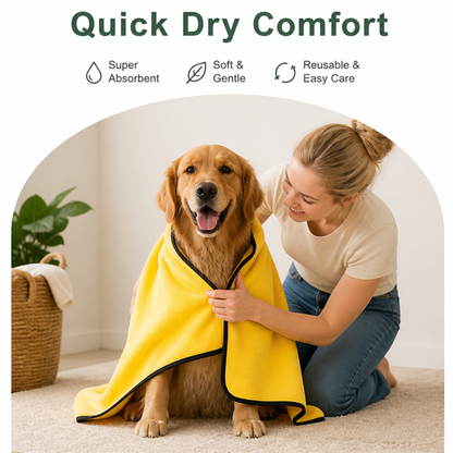 Ortekor Quick-Drying & Ultra-Absorbent Pet Towel (Multiple Sizes)