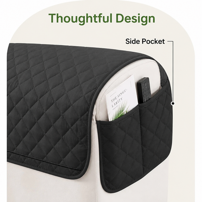 Ortekor Quilted Waterproof & Anti-Slip Recliner Cover (Side Pockets)
