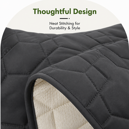 Ortekor Quilted Waterproof Machine Washable Sofa & Bed Cover (Non-Slip Backing)
