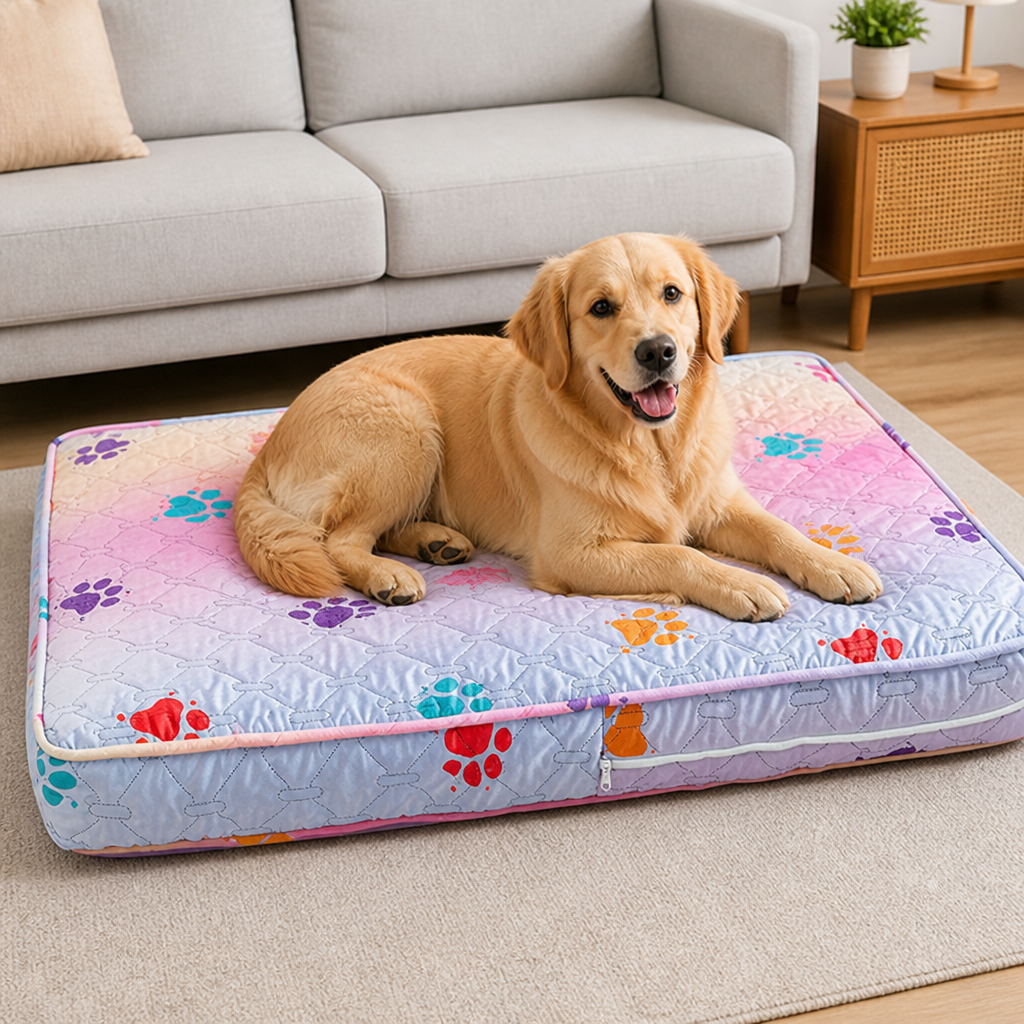 Ortekor Quilted Waterproof Washable Dog Bed Cover (Removable)
