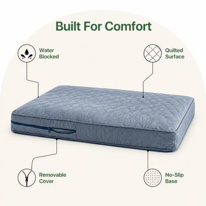 Ortekor Quilted Waterproof Washable Dog Bed Cover (Removable)