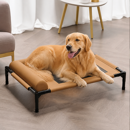 Ortekor Raised Breathable Mesh Dog Bed (Removable Washable Pillow)