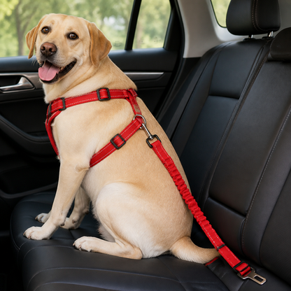 Ortekor Reflective & Adjustable Car Seat Leash (Quick-Release)