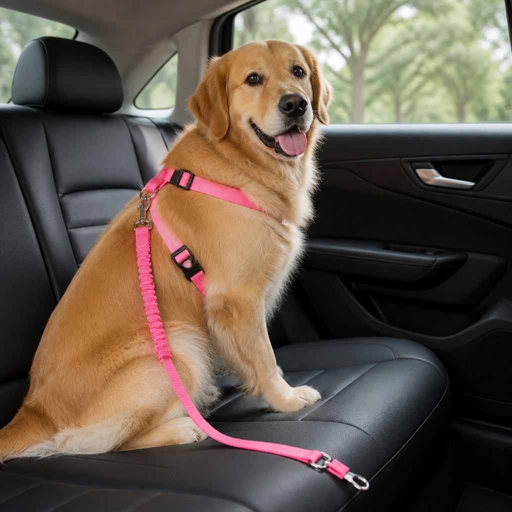 Ortekor Reflective & Adjustable Car Seat Leash (Quick-Release)