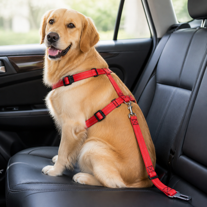 Ortekor Reflective & Adjustable Car Seat Leash (Quick-Release)
