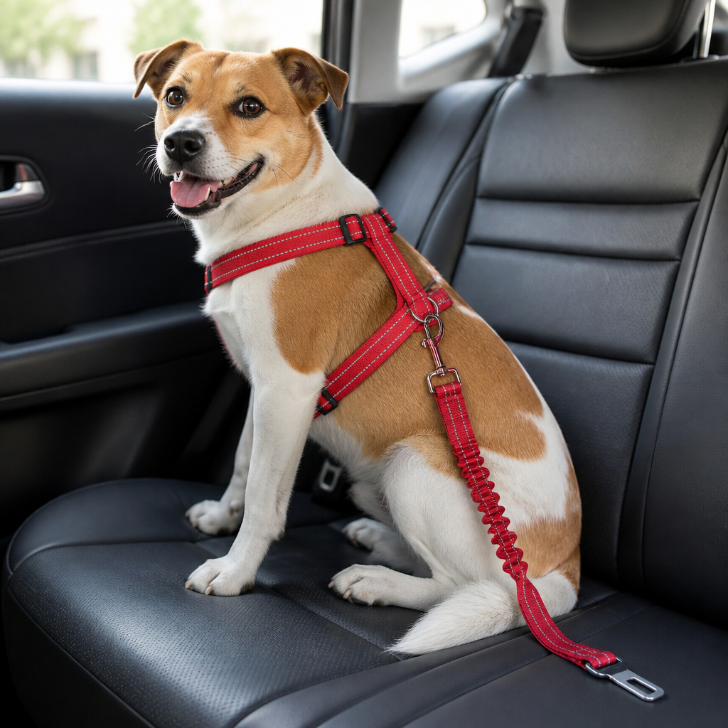 Ortekor Reflective & Adjustable Car Seat Leash (Quick-Release)