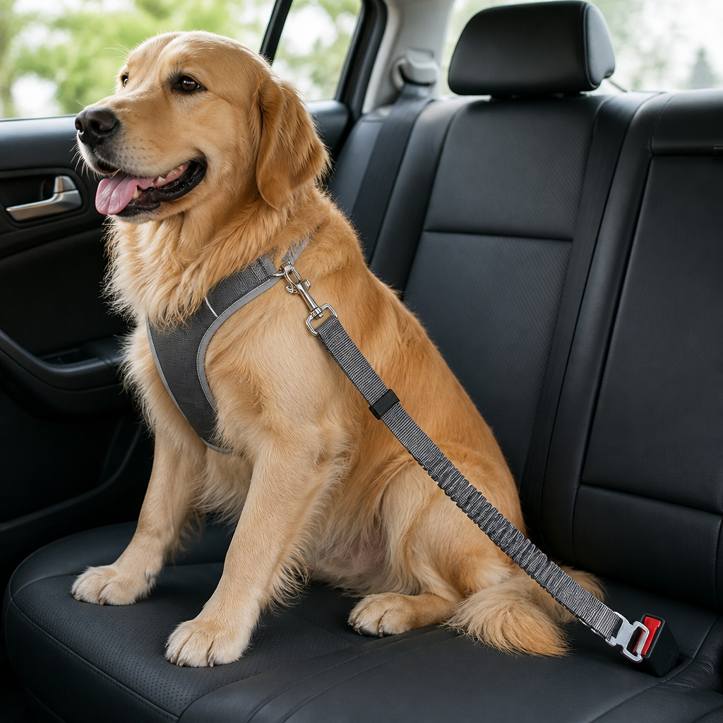 Ortekor Retractable Heavy-Duty Nylon Dog Seat Belt