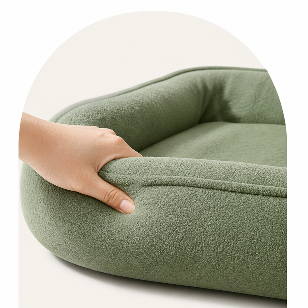 Ortekor Reversible Plush Fleece Bolster Bed