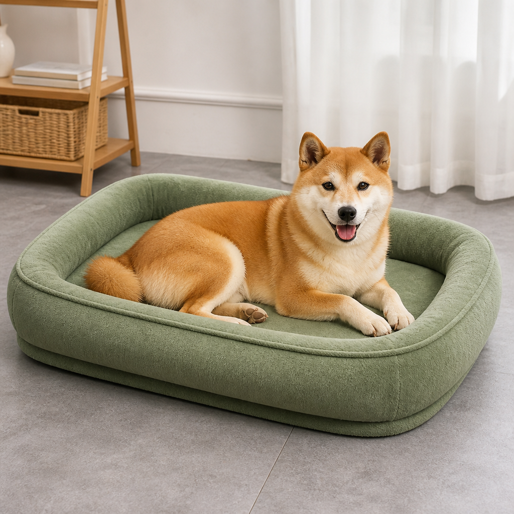 Ortekor Reversible Plush Fleece Bolster Bed