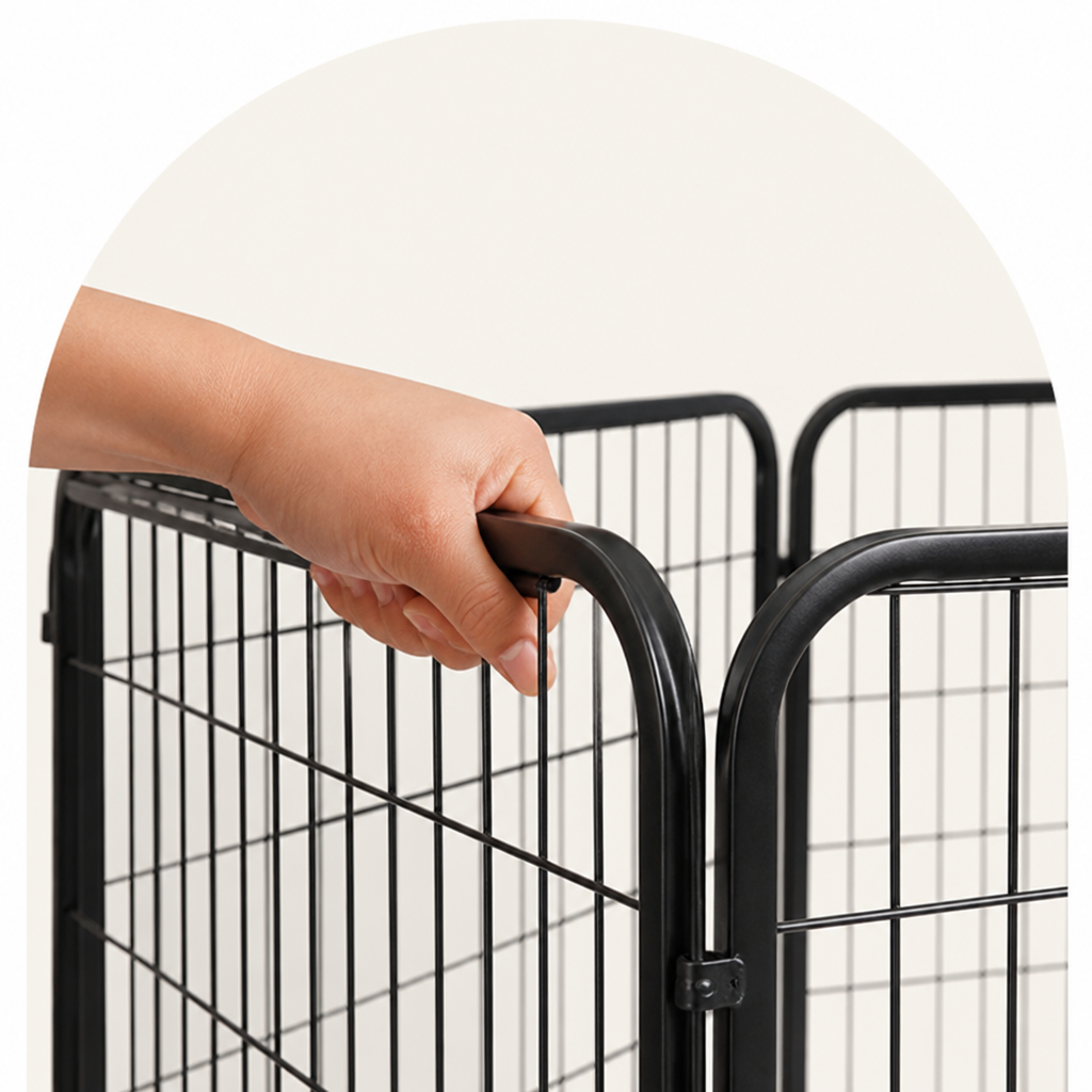 Ortekor Secure Foldable Stainless Steel Pet Playpen