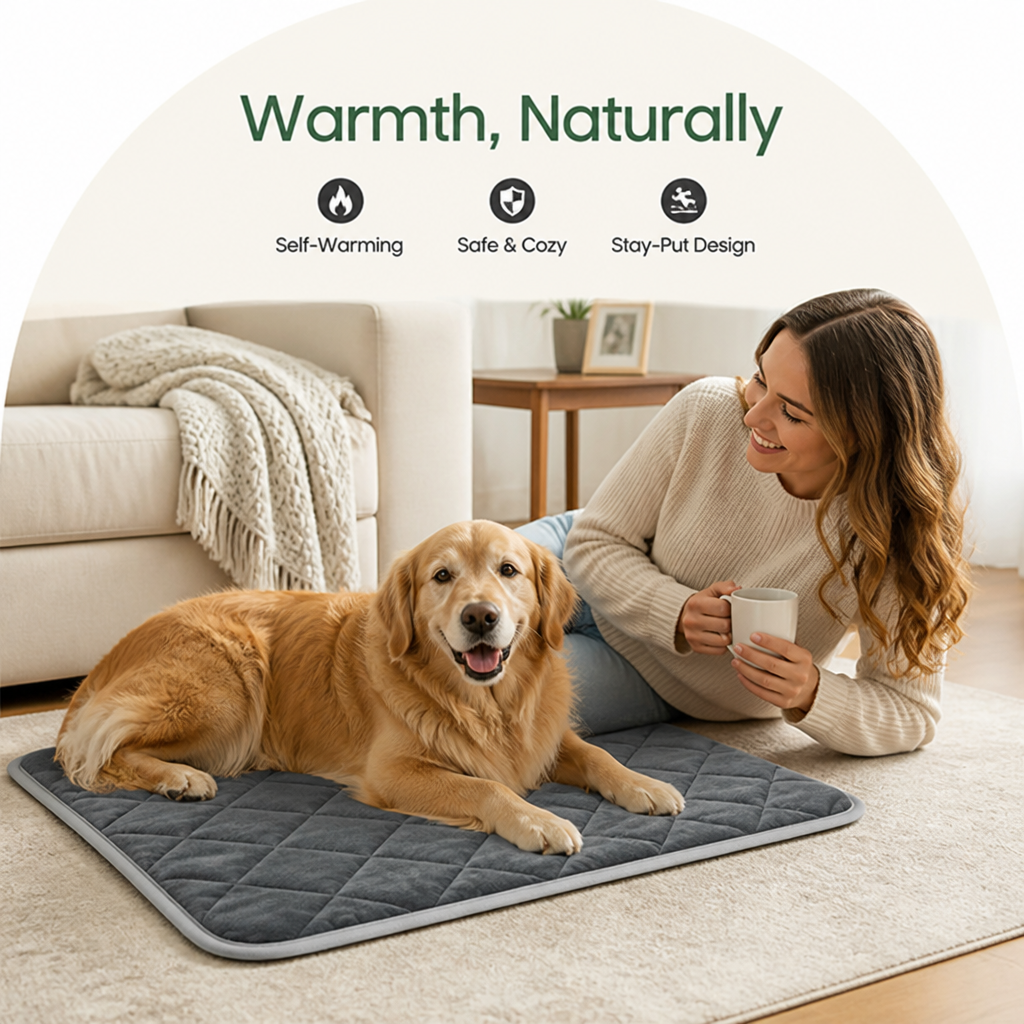 Ortekor Self-Warming Microfleece & Anti-Slip Pet Pad