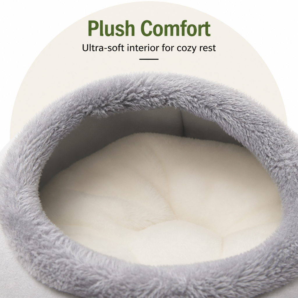 Ortekor Semi-Closed Non-Slip Cat Bed (Removable Cushion)