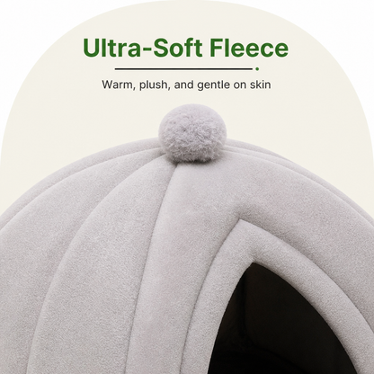 Ortekor Semi-Closed Plush Fleece Pet Nest (Machine Washable)