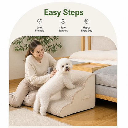 Ortekor Senior-Friendly Soft Foam 3-Step Pet Stairs