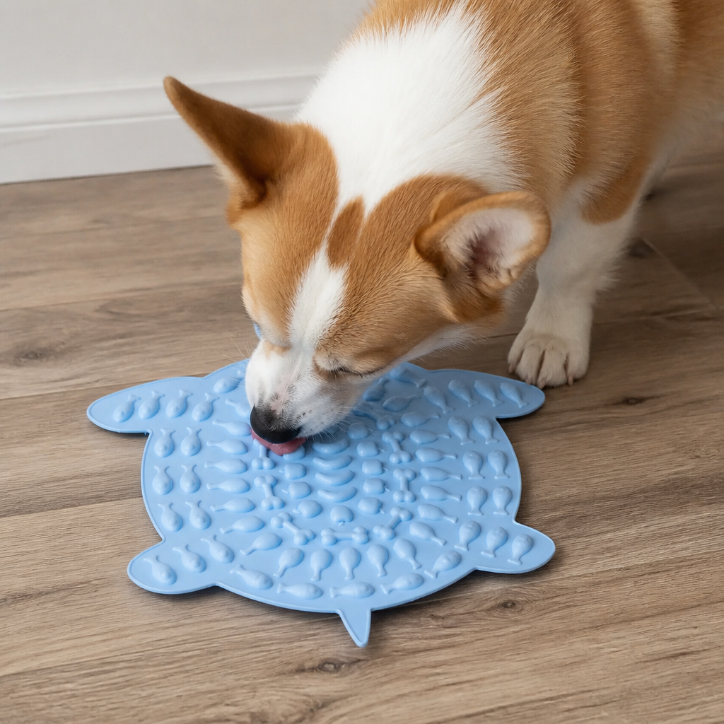 Ortekor Silicone Slow-Feeding Lick Mat (Suction-Cup Base)