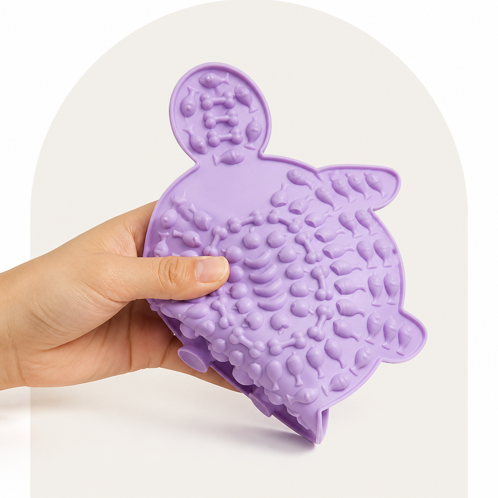 Ortekor Silicone Slow-Feeding Lick Mat (Suction-Cup Base)
