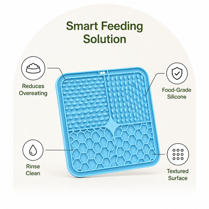 Ortekor Slow-Feeding Food-Grade Silicone Lick Mat