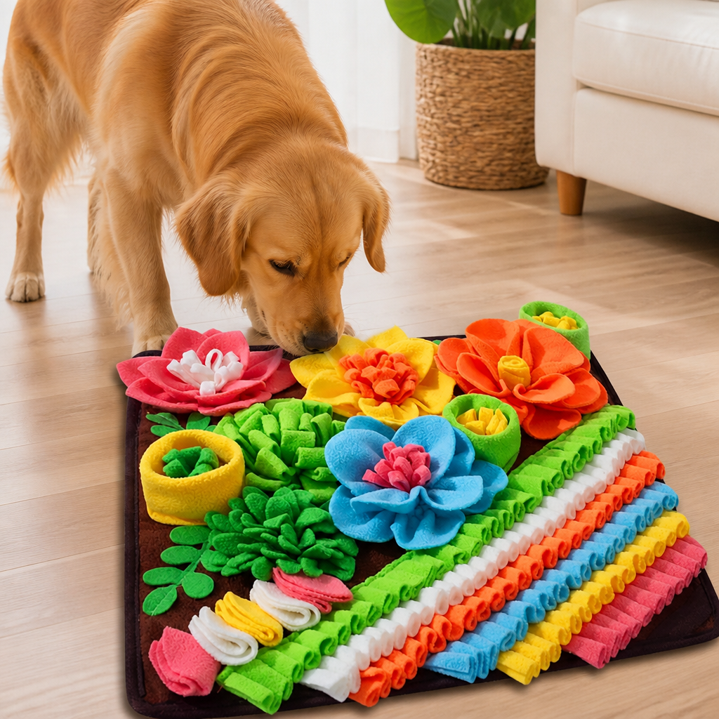 Ortekor Soft Fleece & Slow-Feeding Dog Puzzle Mat