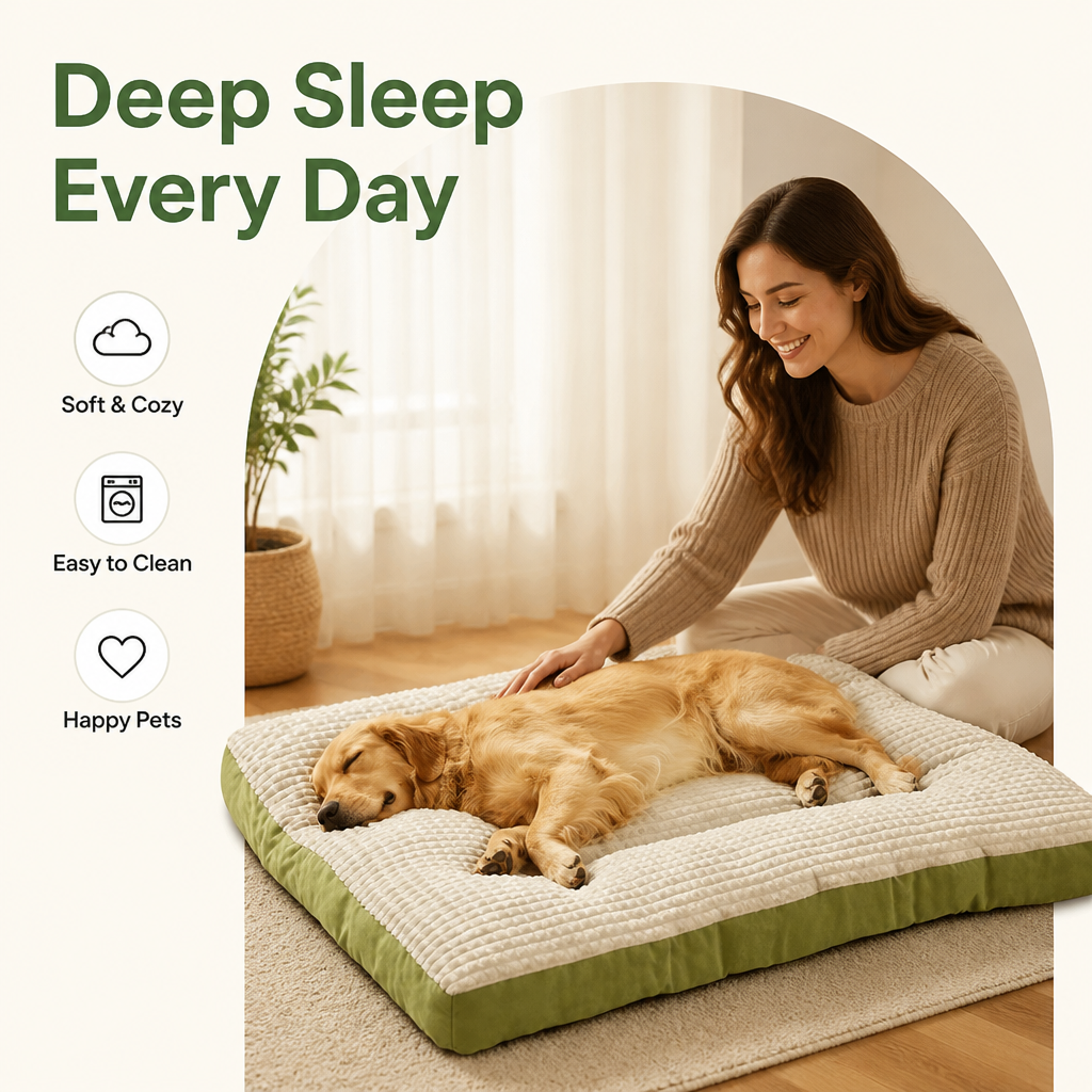 Ortekor Soft Fleece & Washable Dog Bed (Removable Cover)