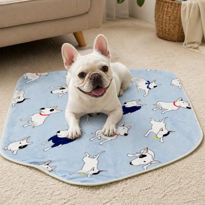 Ortekor Soft Fleece Washable Pet Blanket (Bulldog & Bull Terrier Prints)