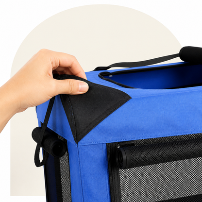 Ortekor Soft-Sided 3-Door Foldable Travel Carrier (Includes Mat & Straps)