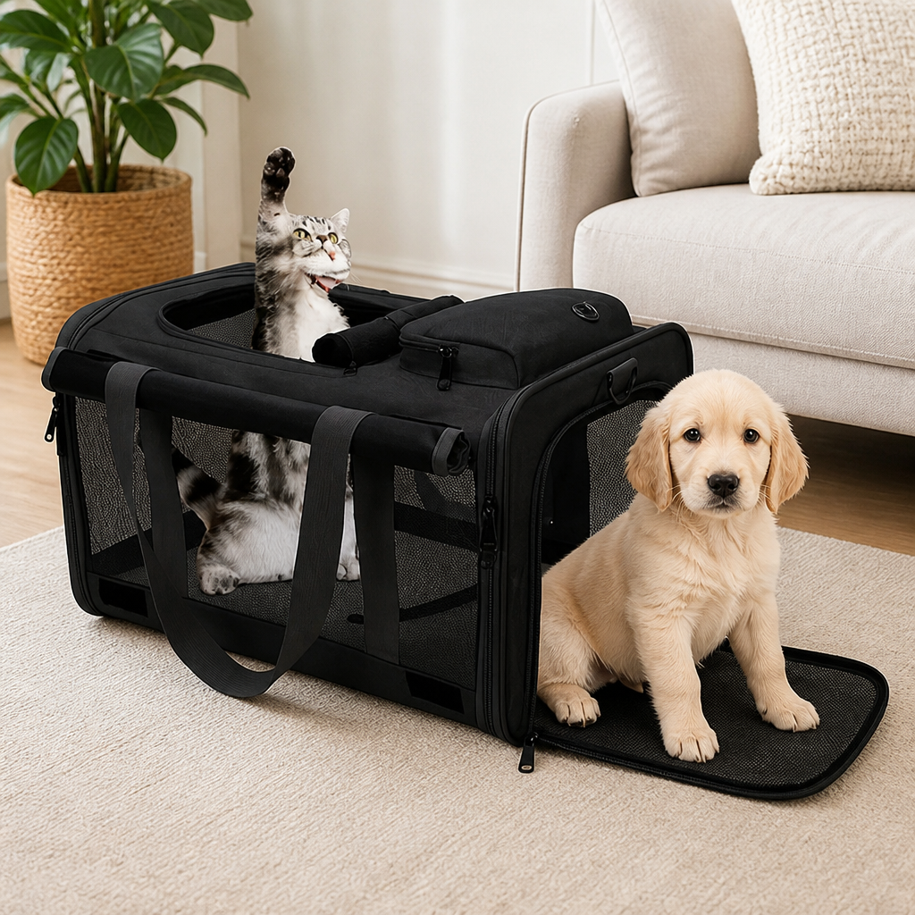 Ortekor Soft-Sided Spacious Travel Carrier