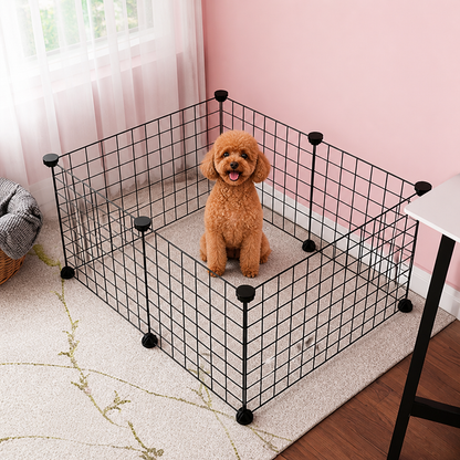 Ortekor Stackable & Expandable Metal Mesh Pet Fence Panels (DIY Kit)