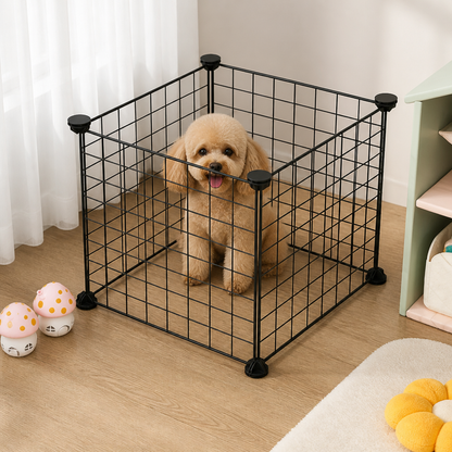 Ortekor Stackable & Expandable Metal Mesh Pet Fence Panels (DIY Kit)