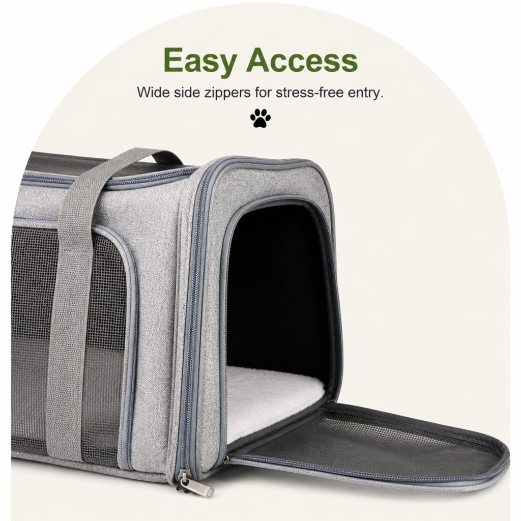 Ortekor TSA-Approved Collapsible Mesh Travel Carrier