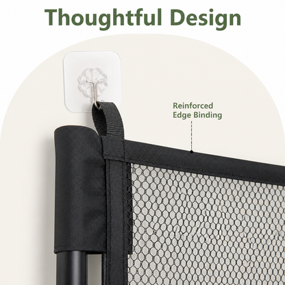 Ortekor Tear-Resistant Nylon Mesh & No-Drill Dog Gate For Stairs
