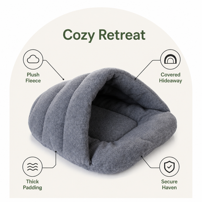 Ortekor Thick Fleece & Calming Cave Bed