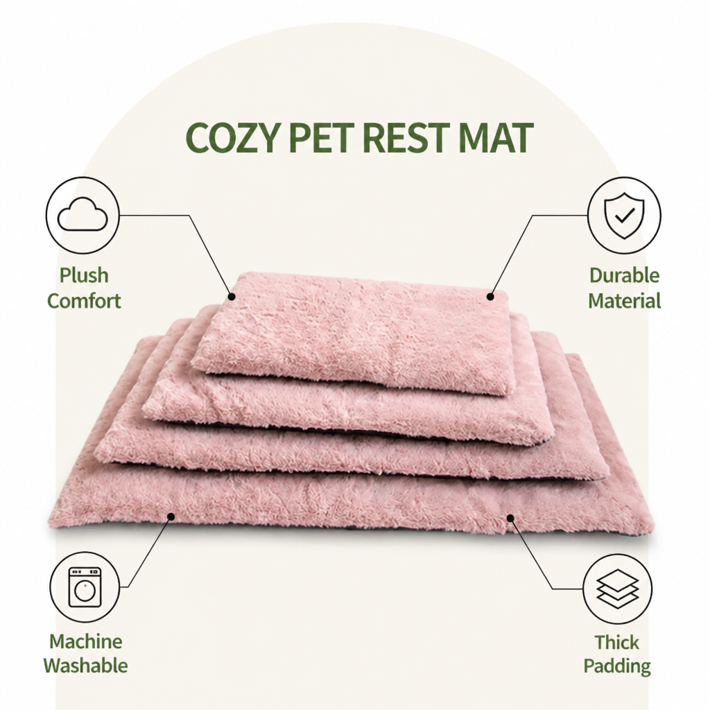 Ortekor Thick Fleece Machine-Washable Pet Mat