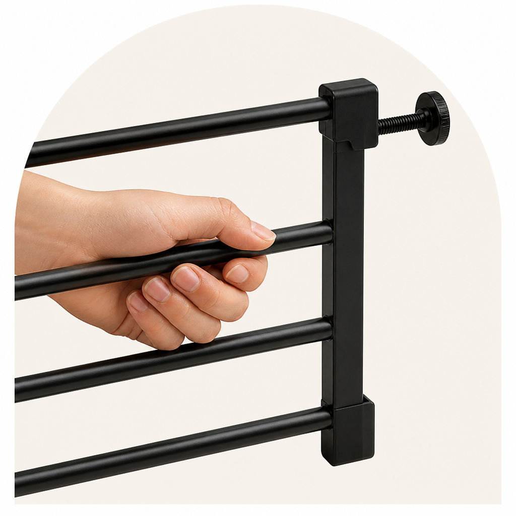 Ortekor Titanium Steel Retractable No-Drill Indoor Dog Gate