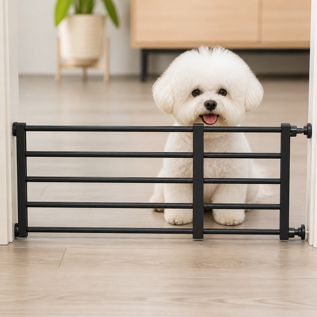 Ortekor Titanium Steel Retractable No-Drill Indoor Dog Gate