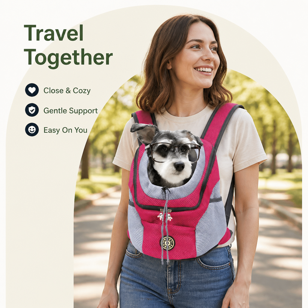 Ortekor Top-Entry Exposed-Leg & Adjustable Strap Pet Sling Carrier