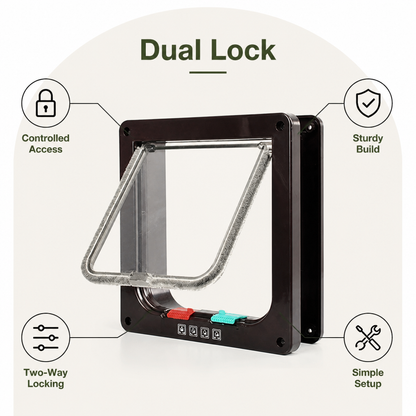 Ortekor Two-Way Locking Pet Door (Door & Wall Mount)