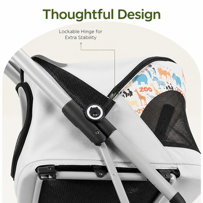 Ortekor Ultra-Light & Foldable Pet Stroller (Two-Pet Capacity)