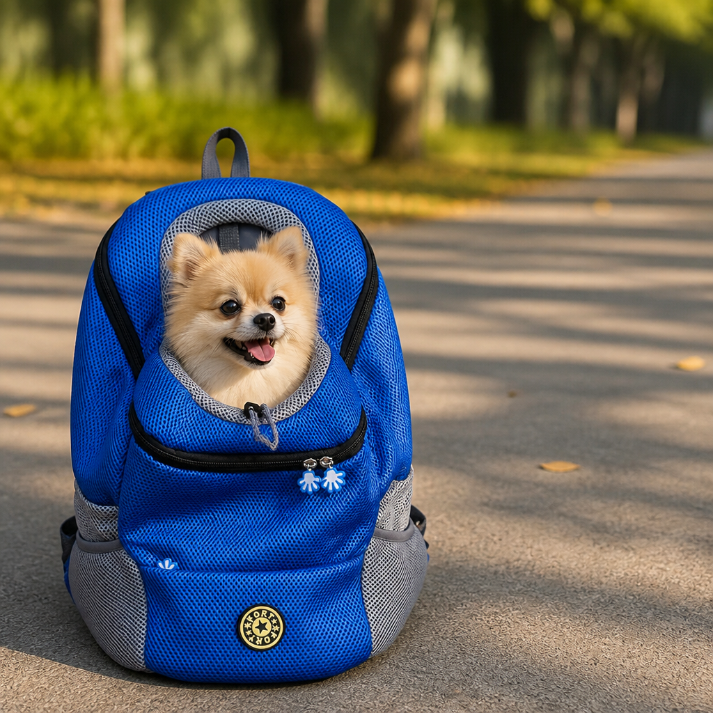 Ortekor Ventilated Mesh & Harness-Like Zipper Pet Backpack