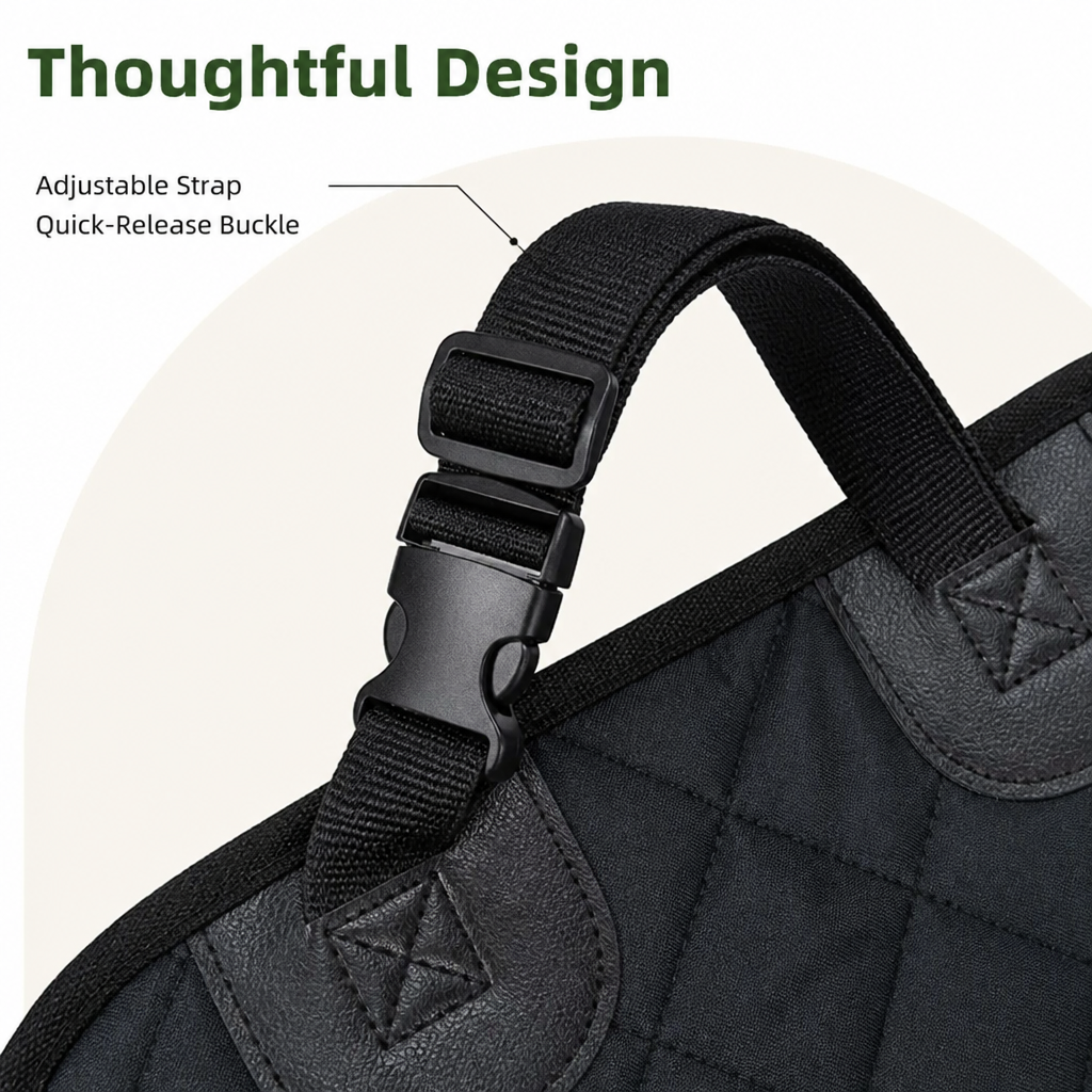 Ortekor Waterproof 600D Nylon & Non-Slip Car Seat Cover (Front Seat)