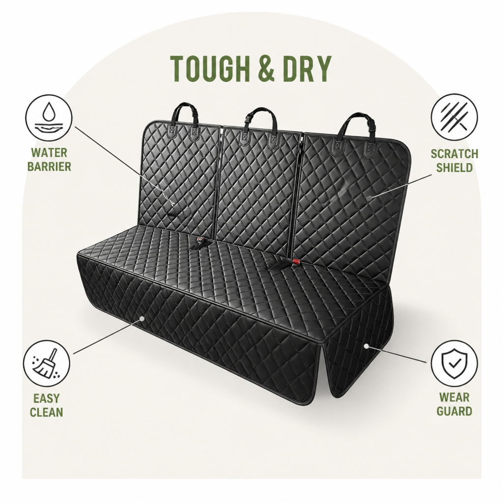 Ortekor Waterproof & Dirt-Proof Rear Seat Protector (Universal Fit)