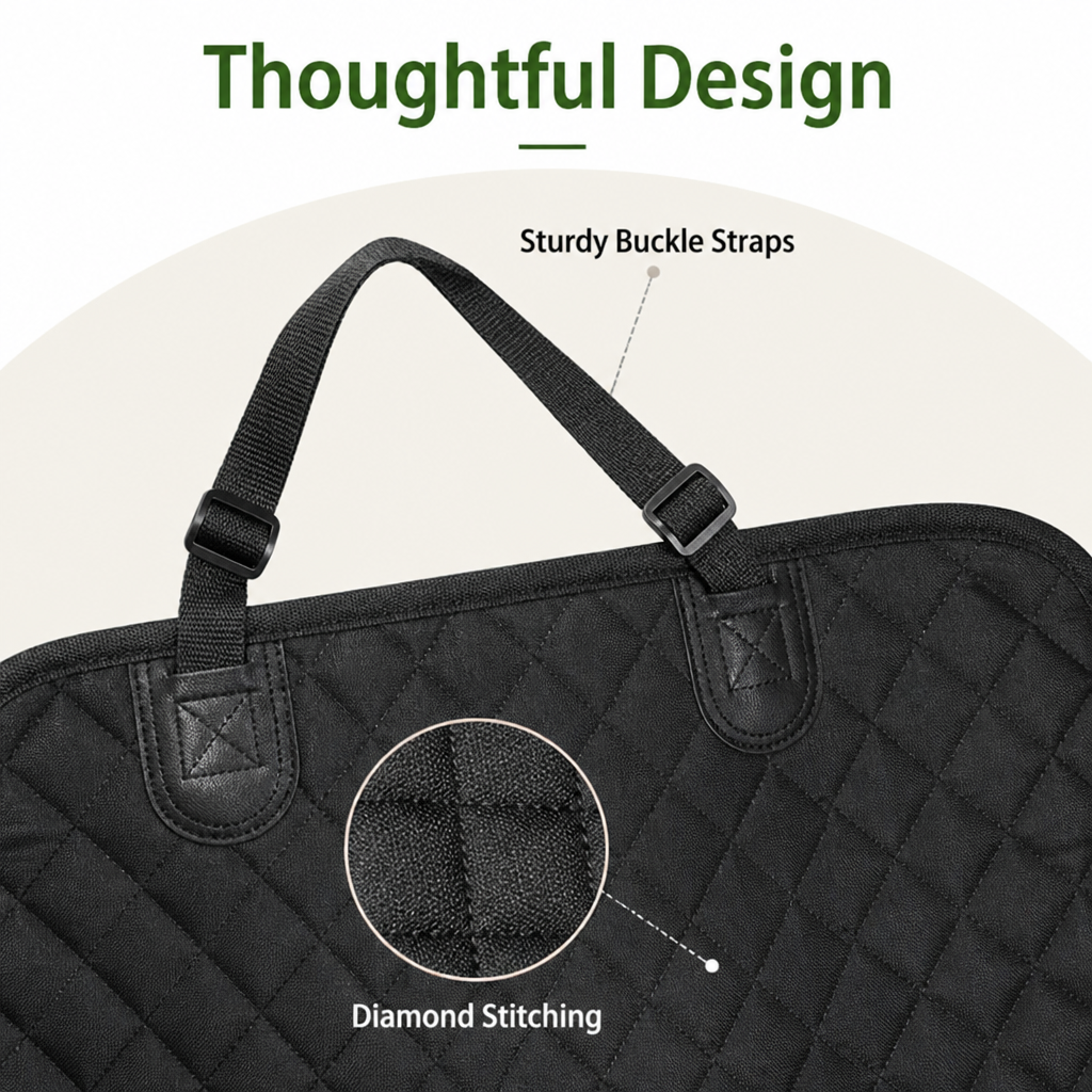 Ortekor Waterproof Hard-Bottom Car Seat Extender (Removable & Washable)