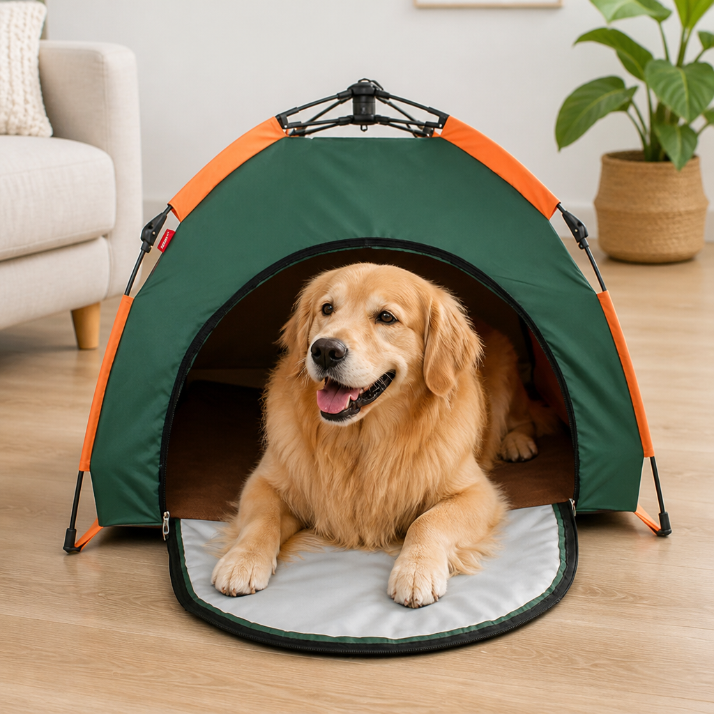 Ortekor Waterproof & Lightweight Pop-Up Pet Tent (Removable Cushion)
