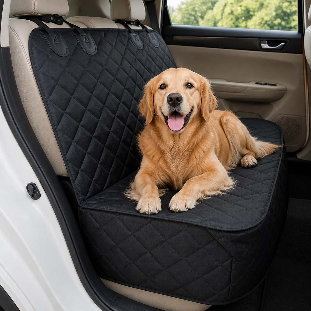 Ortekor Waterproof Non-Slip Machine Washable Dog Car Seat Cover