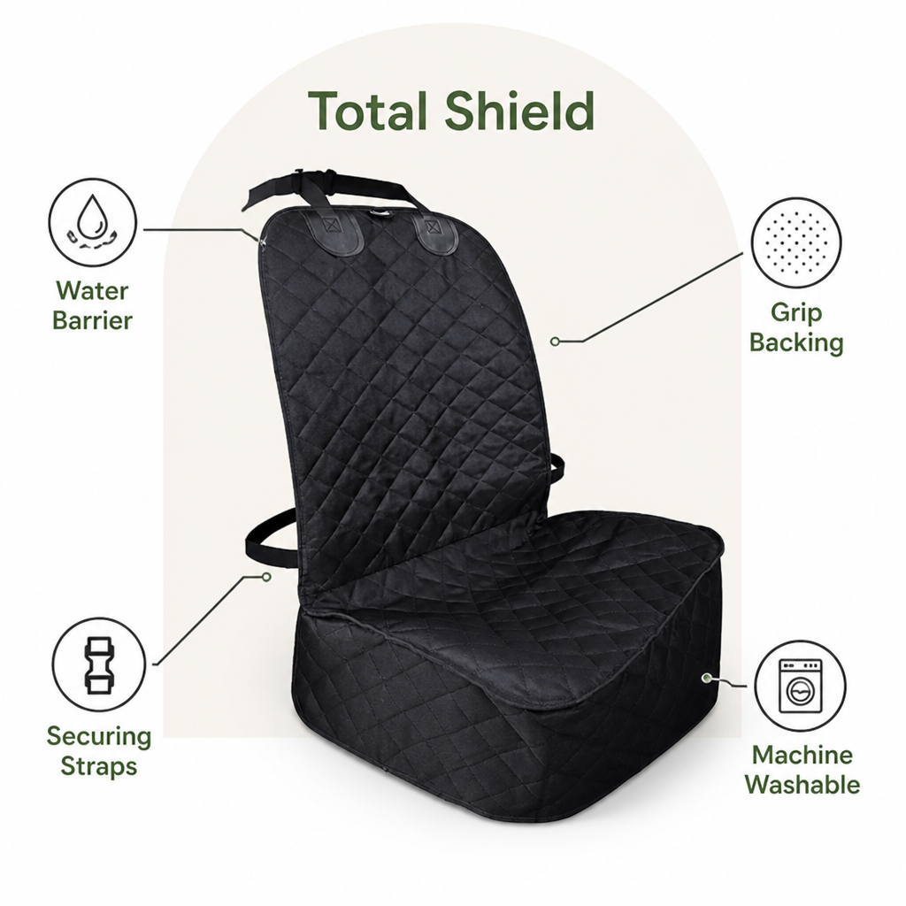 Ortekor Waterproof Non-Slip Machine Washable Dog Car Seat Cover
