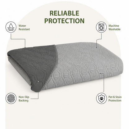 Ortekor Waterproof Non-Slip Quilted Sofa & Bed Protector