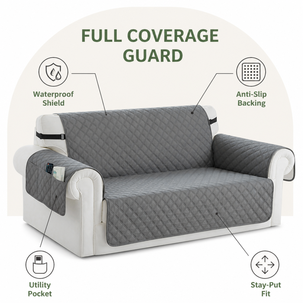 Ortekor Waterproof & Non-Slip Sofa Slipcover (1-4 Seater)
