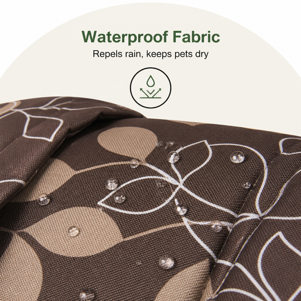 Ortekor Waterproof Oxford Fabric Foldable Outdoor Cat House (Removable Cushion)