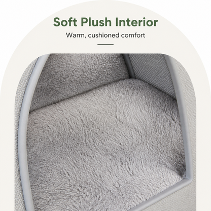 Ortekor Waterproof Plush & Washable Pet Cave Bed