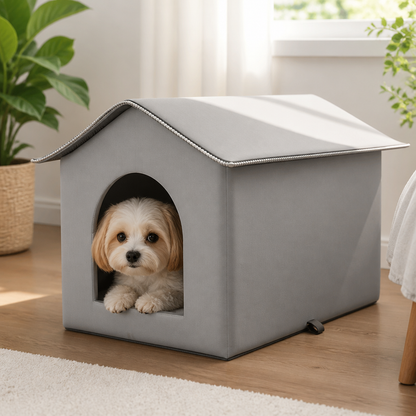 Ortekor Waterproof Plush & Washable Pet Cave Bed