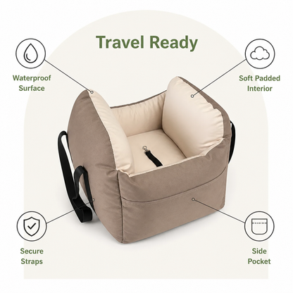 Ortekor Waterproof Quilted Foam-Padded Car Seat Bed (Small)